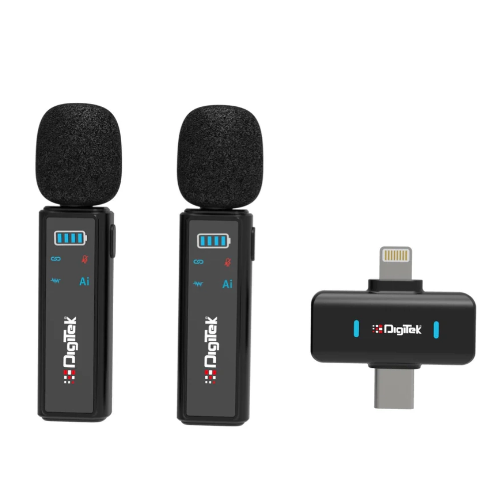DigiTek Wireless Microphone Type-C | iOS With 2 Mic (DWM-021) view 2